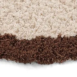 Kerek szőnyeg - Sagres Natural Cotton Shaggy (törtfehér/barna)