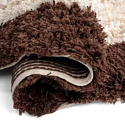 Kerek szőnyeg - Sagres Natural Cotton Shaggy (törtfehér/barna)