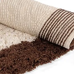 Kerek szőnyeg - Sagres Natural Cotton Shaggy (törtfehér/barna)