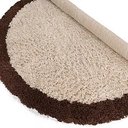 Kerek szőnyeg - Sagres Natural Cotton Shaggy (törtfehér/barna)
