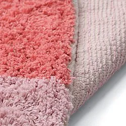Kerek szőnyeg - Amira Natural Cotton Shaggy (rózsaszín/narancssárga)