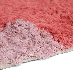 Kerek szőnyeg - Amira Natural Cotton Shaggy (rózsaszín/narancssárga)