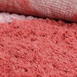 Kerek szőnyeg - Amira Natural Cotton Shaggy (rózsaszín/narancssárga)