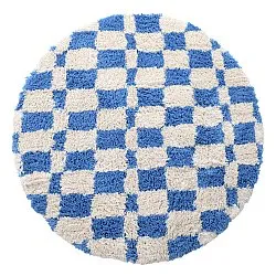 Kerek szőnyeg - Atrani Natural Cotton Shaggy (kék)