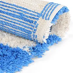 Kerek szőnyeg - Atrani Natural Cotton Shaggy (kék)