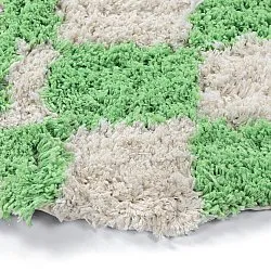 Kerek szőnyeg - Atrani Natural Cotton Shaggy (zöld)