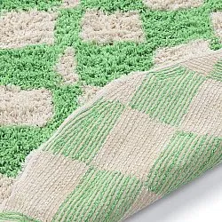 Kerek szőnyeg - Atrani Natural Cotton Shaggy (zöld)