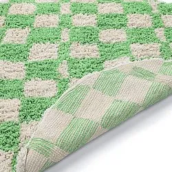 Kerek szőnyeg - Atrani Natural Cotton Shaggy (zöld)