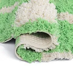 Kerek szőnyeg - Atrani Natural Cotton Shaggy (zöld)