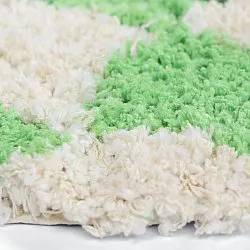 Kerek szőnyeg - Atrani Natural Cotton Shaggy (zöld)