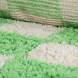 Kerek szőnyeg - Atrani Natural Cotton Shaggy (zöld)