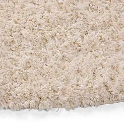 Kerek szőnyeg - Begur Natural Cotton Shaggy (törtfehér/bordó)