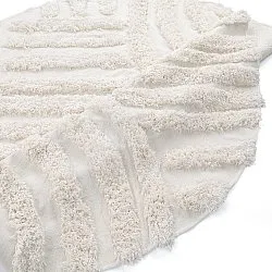 Kerek szőnyeg - Cazorla Natural Cotton Shaggy (piszkosfehér)