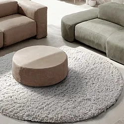 Kerek szőnyeg - Combarro Solid Cotton Shaggy (krém)