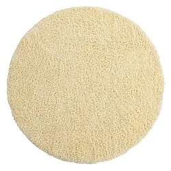 Kerek szőnyeg - Combarro Solid Cotton Shaggy (világossárga)