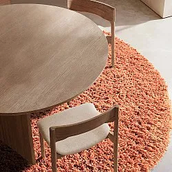 Kerek szőnyeg - Combarro Solid Cotton Shaggy (világos narancs)