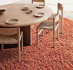 Kerek szőnyeg - Combarro Solid Cotton Shaggy (világos narancs)