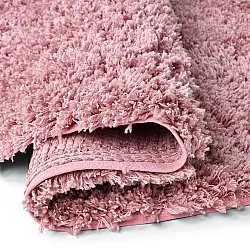 Kerek szőnyeg - Combarro Solid Cotton Shaggy (világos rózsaszín)