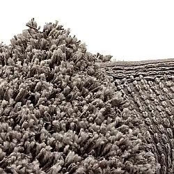 Kerek szőnyeg - Combarro Solid Cotton Shaggy (taupe)