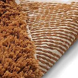 Kerek szőnyeg - Kalymnos Natural Cotton Shaggy (törtfehér/okkersárga)