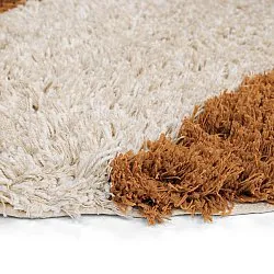 Kerek szőnyeg - Kalymnos Natural Cotton Shaggy (törtfehér/okkersárga)