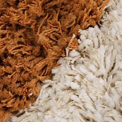 Kerek szőnyeg - Kalymnos Natural Cotton Shaggy (törtfehér/okkersárga)