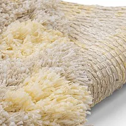 Kerek szőnyeg - Methoni Check Cotton Shaggy (krém/világossárga)