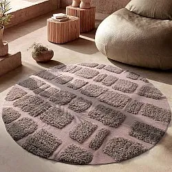 Kerek szőnyeg - Otranto Natural Cotton Shaggy (taupe)