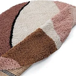 Kerek szőnyeg - Perast Natural Cotton Shaggy (multi)