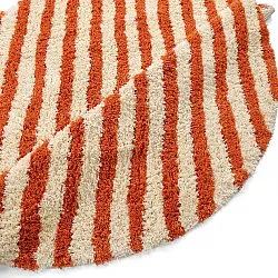 Kerek szőnyeg - Thira Stripe Cotton Shaggy (világossárga/világos narancs)