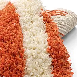 Kerek szőnyeg - Thira Stripe Cotton Shaggy (világossárga/világos narancs)