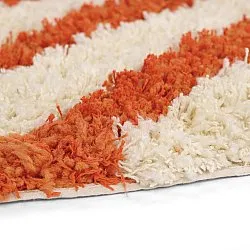 Kerek szőnyeg - Thira Stripe Cotton Shaggy (világossárga/világos narancs)