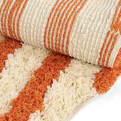 Kerek szőnyeg - Thira Stripe Cotton Shaggy (világossárga/világos narancs)