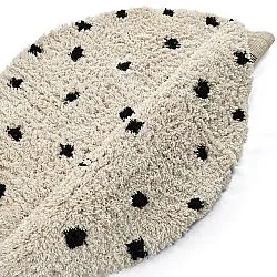 Kerek szőnyeg - Soria Natural Cotton Shaggy (törtfehér/fekete)