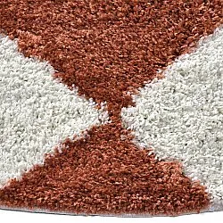 Kerek szőnyegek - Albi (fehér/narancs)