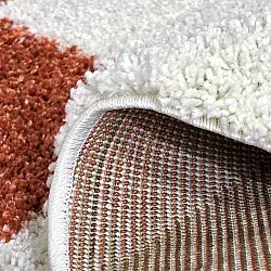 Kerek szőnyegek - Albi (fehér/narancs)