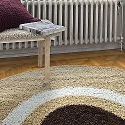 Kerek szőnyegek - Alsace (bézs/fehér/barna)