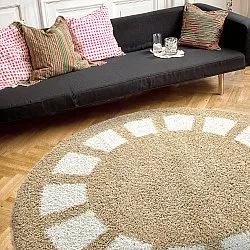 Kerek szőnyegek - Asilah (bézs/fehér)