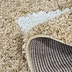 Kerek szőnyegek - Asilah (bézs/fehér)