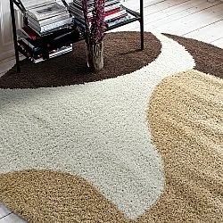 Kerek szőnyegek - Chiniot (barna/bézs/fehér)