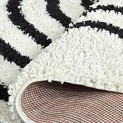 Kerek szőnyegek - Cluny (fehér/fekete)