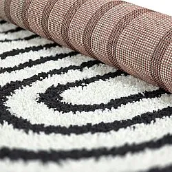 Kerek szőnyegek - Cluny (fehér/fekete)