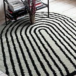 Kerek szőnyegek - Cluny (fehér/fekete)