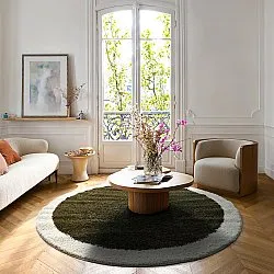 Kerek szőnyegek - Conques (zöld/fehér)