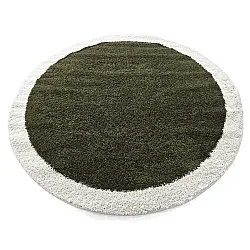 Kerek szőnyegek - Conques (zöld/fehér)