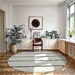 Kerek szőnyegek - Eze (fehér/fekete)