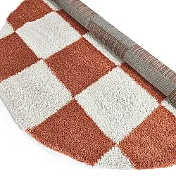 Kerek szőnyegek - Gordes (narancs/fehér)