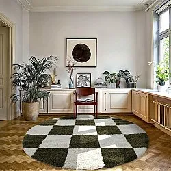 Kerek szőnyegek - Gordes (zöld/fehér)