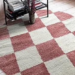 Kerek szőnyegek - Gordes (rózsaszín/fehér)