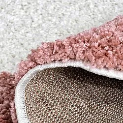 Kerek szőnyegek - Gordes (rózsaszín/fehér)